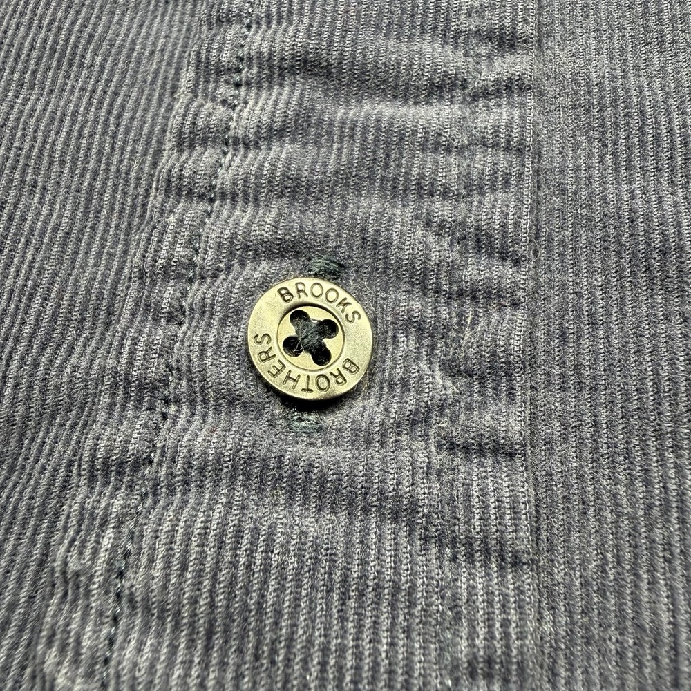 Brooks Brothers Button Down Men's Medium Navy Blue Madison Fit Corduroy - Picture 6 of 8